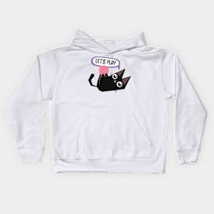 vintage-cat-lets play Kids Hoodie